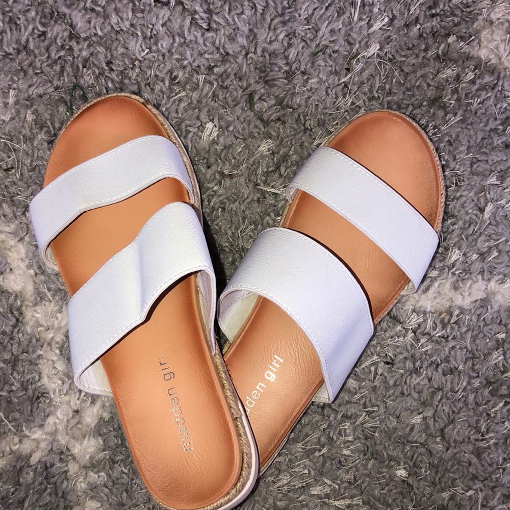Madden Girl White Sandals